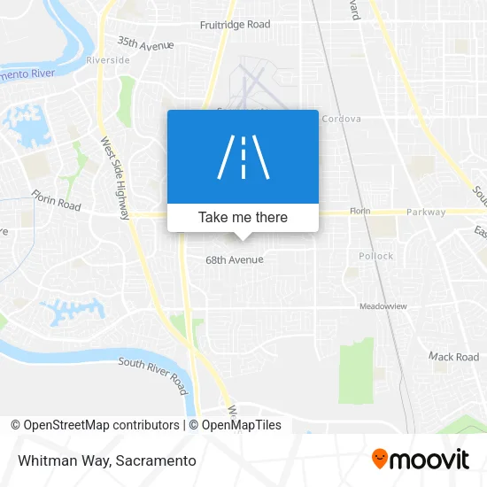 Whitman Way map