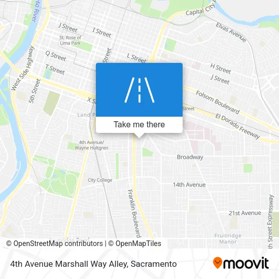 4th Avenue Marshall Way Alley map