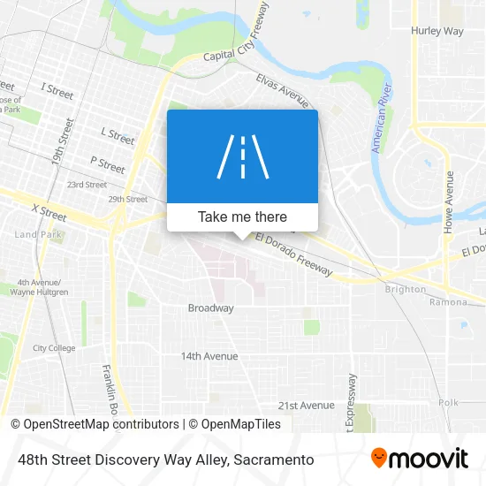 48th Street Discovery Way Alley map