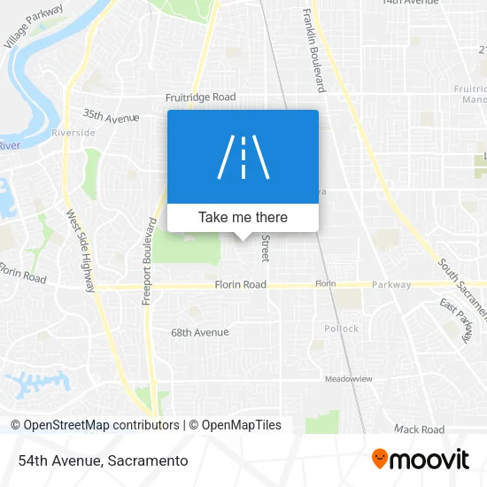54th Avenue map