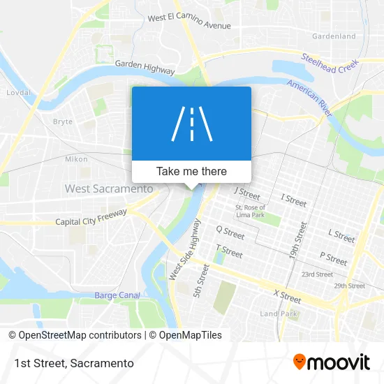 1st Street map