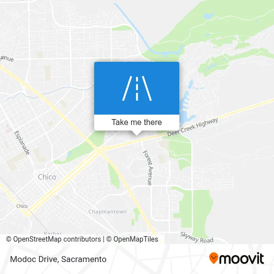 Modoc Drive map