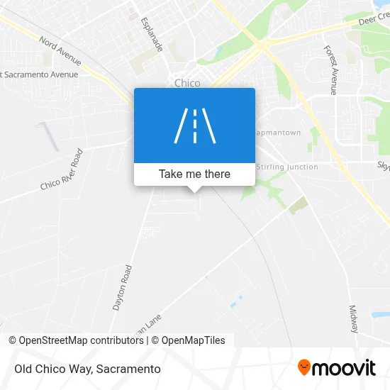 Old Chico Way map