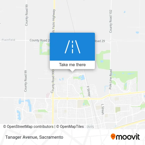 Tanager Avenue map