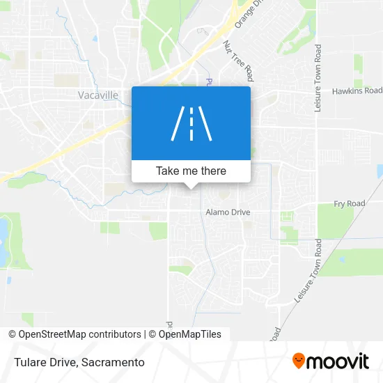 Tulare Drive map