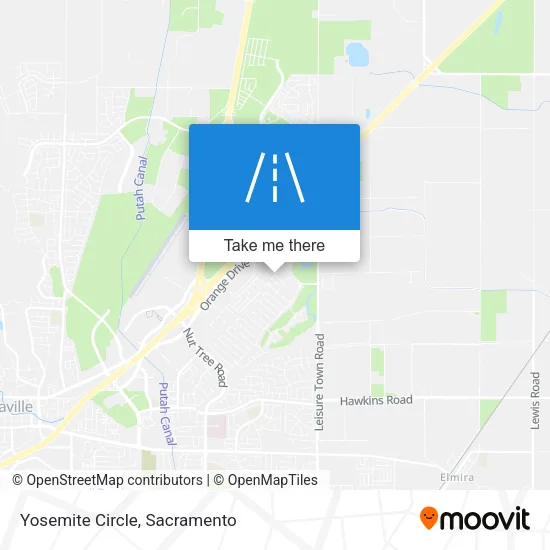 Mapa de Yosemite Circle