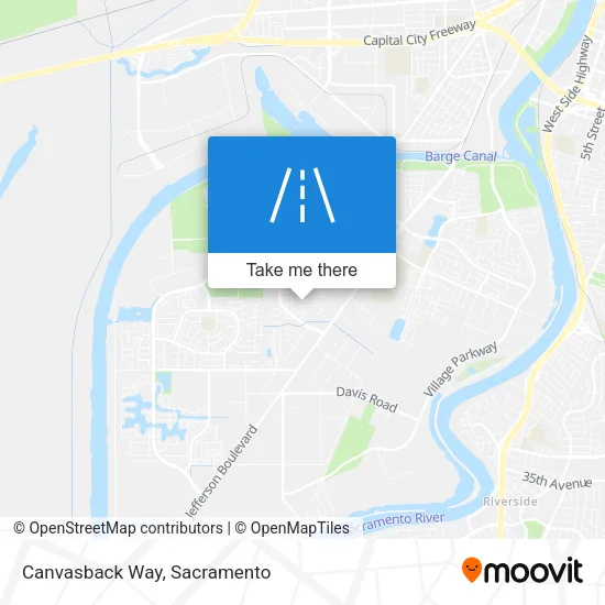 Canvasback Way map