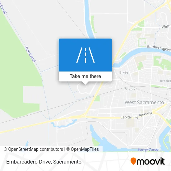 Embarcadero Drive map