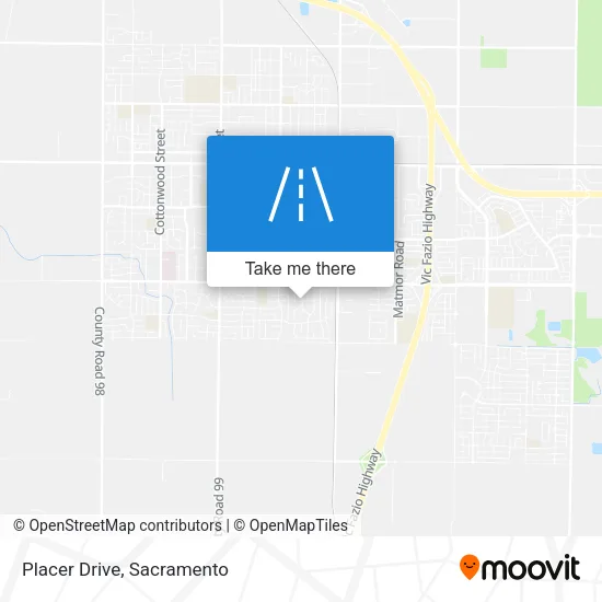 Placer Drive map