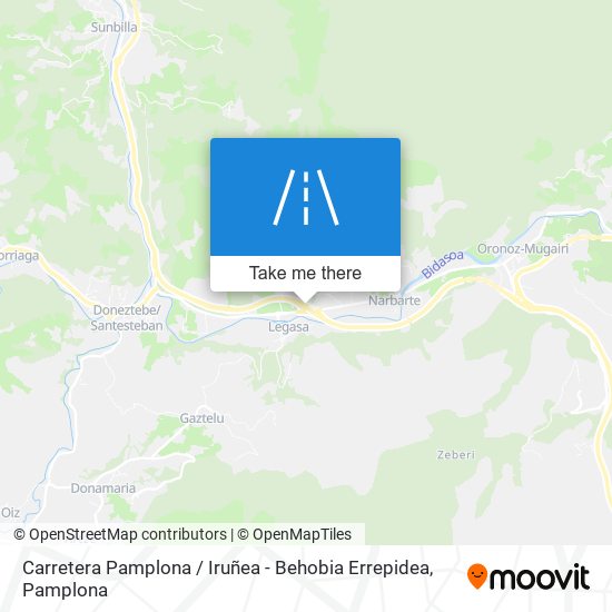 Carretera Pamplona / Iruñea - Behobia Errepidea map