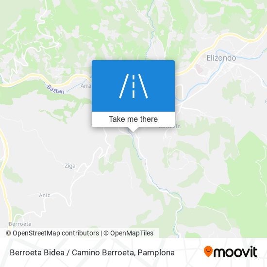 mapa Berroeta Bidea / Camino Berroeta