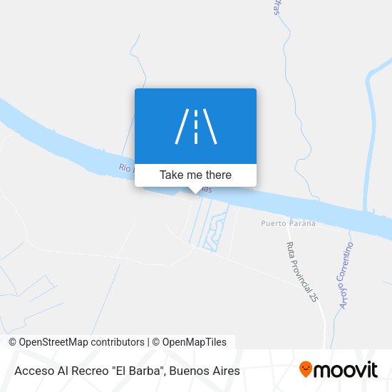 Mapa de Acceso Al Recreo "El Barba"