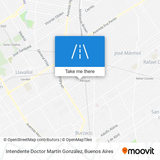 Mapa de Intendente Doctor Martín González