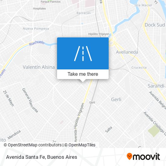 Avenida Santa Fe map