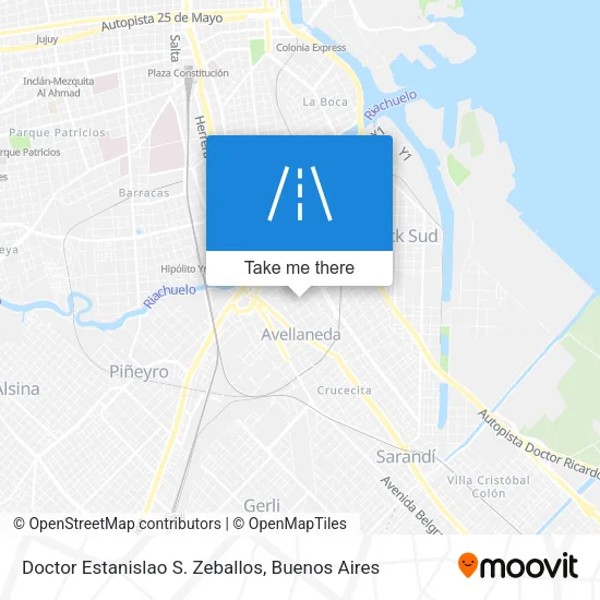 Doctor Estanislao S. Zeballos map