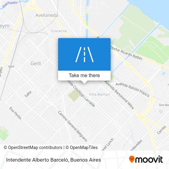 Intendente Alberto Barceló map
