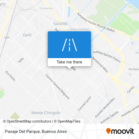 Mapa de Pasaje Del Parque