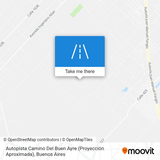 Mapa de Autopista Camino Del Buen Ayre (Proyección Aproximada)