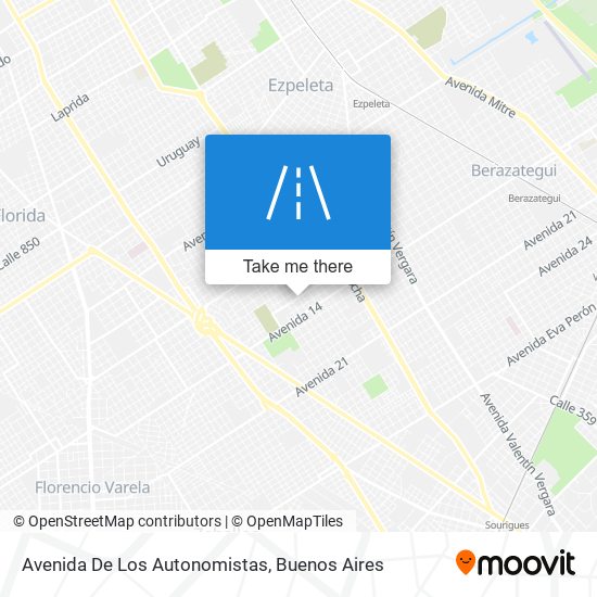 Mapa de Avenida De Los Autonomistas