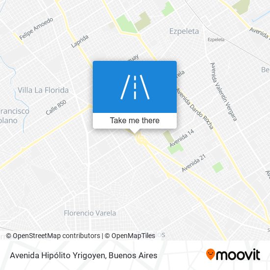Avenida Hipólito Yrigoyen map