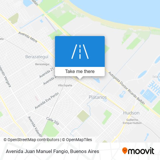 Mapa de Avenida Juan Manuel Fangio