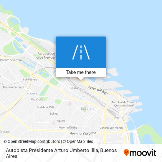 Mapa de Autopista Presidente Arturo Umberto Illia