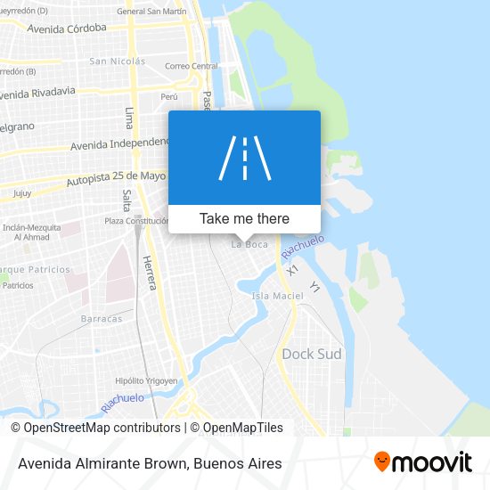 Mapa de Avenida Almirante Brown