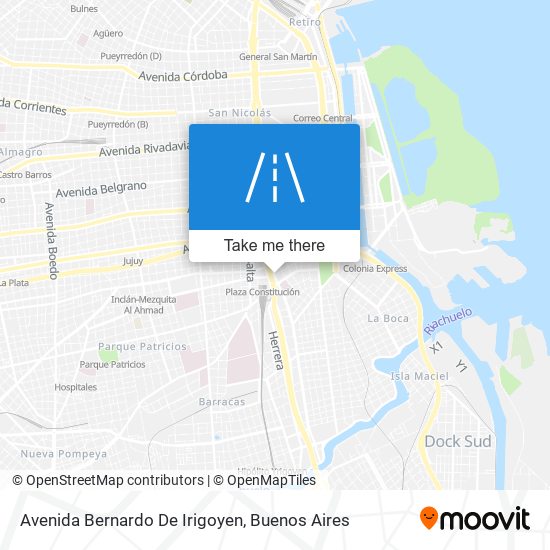 Avenida Bernardo De Irigoyen map