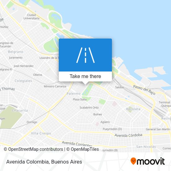 Avenida Colombia map