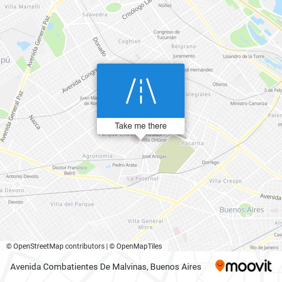 Avenida Combatientes De Malvinas map