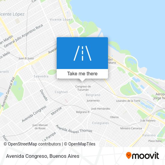 Avenida Congreso map