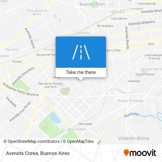 Mapa de Avenida Corea