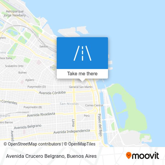 Mapa de Avenida Crucero Belgrano