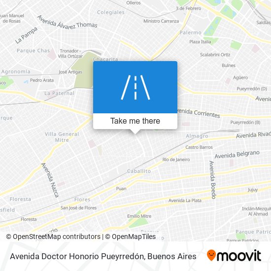 Avenida Doctor Honorio Pueyrredón map