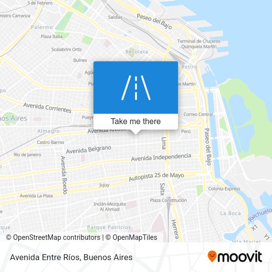 Avenida Entre Ríos map