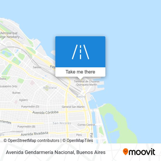 Mapa de Avenida Gendarmería Nacional