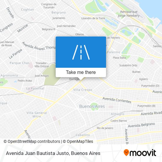 Avenida Juan Bautista Justo map