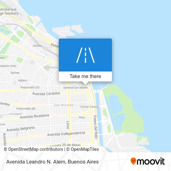 Avenida Leandro N. Alem map