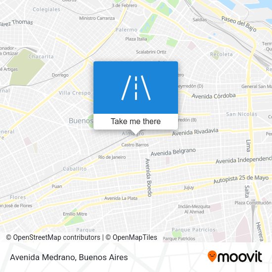 Avenida Medrano map