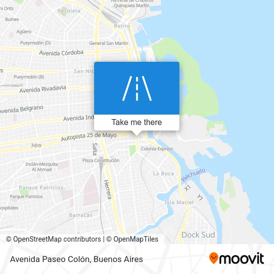 Avenida Paseo Colón map