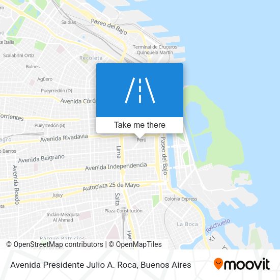 Avenida Presidente Julio A. Roca map