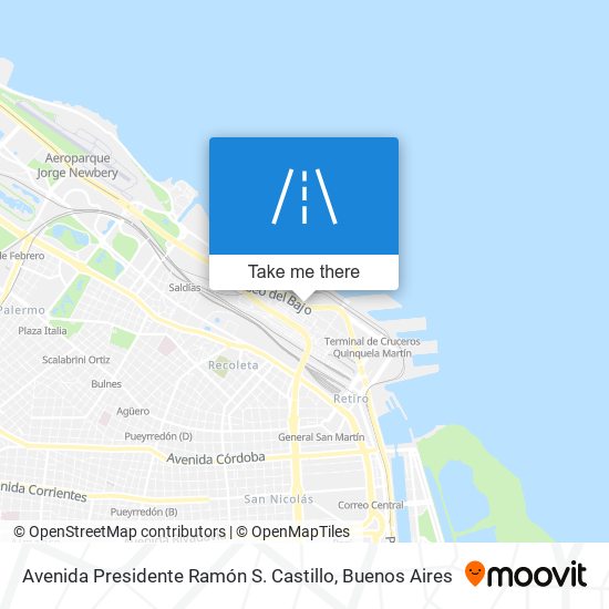 Avenida Presidente Ramón S. Castillo map