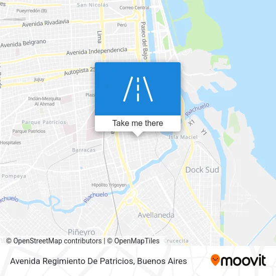 Avenida Regimiento De Patricios map