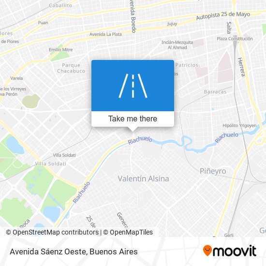 Avenida Sáenz Oeste map