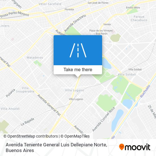 Mapa de Avenida Teniente General Luis Dellepiane Norte