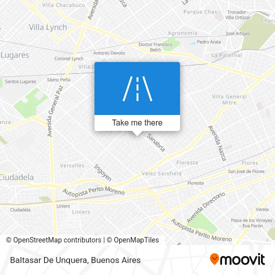 Baltasar De Unquera map