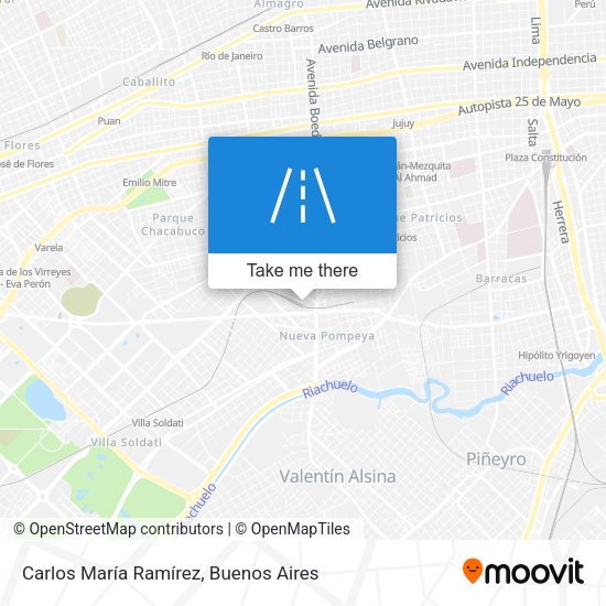 Mapa de Carlos María Ramírez