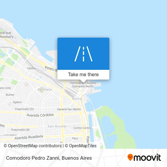 Mapa de Comodoro Pedro Zanni