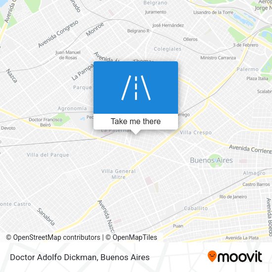 Doctor Adolfo Dickman map