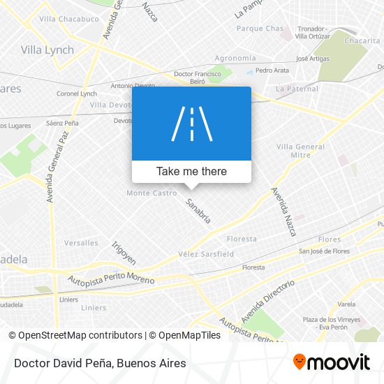 Doctor David Peña map